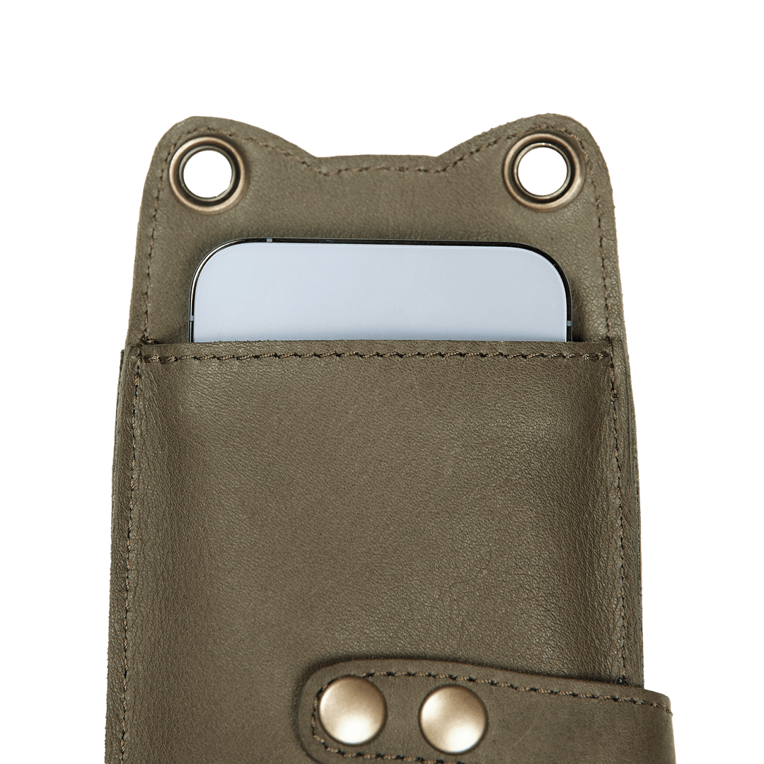 保護ネコ支援 aoneco スリムシザーケース モスグリーン ANA002 aruci