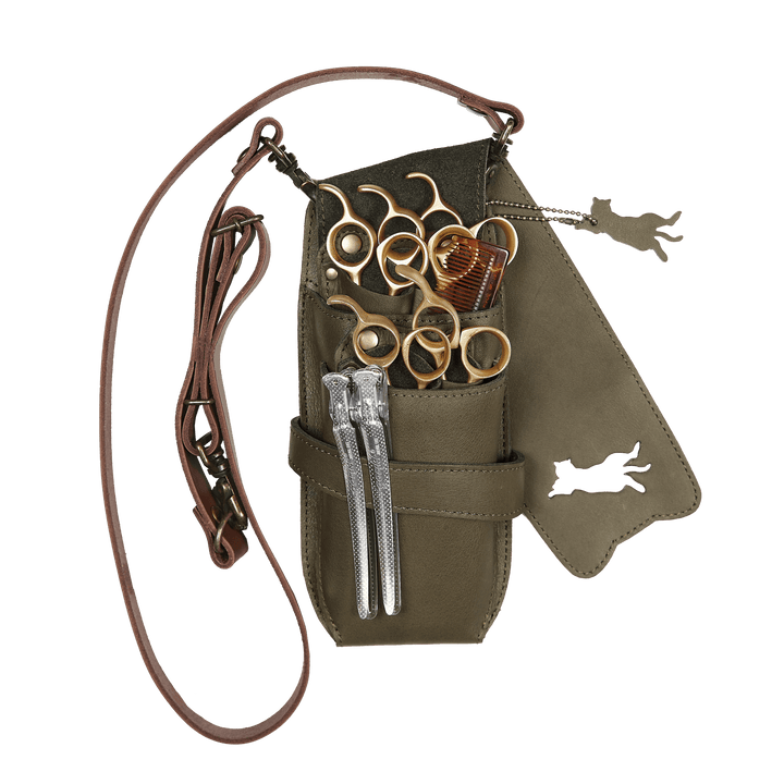 保護ネコ支援 aoneco スリムシザーケース モスグリーン ANA002 aruci