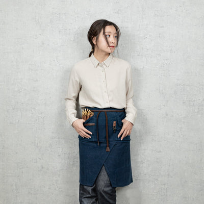 hakama half apron【ネイビー】 - aruci
